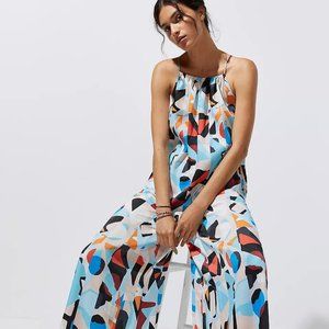 NEW ANTHROPOLOGIE Multicolor Geometric Jumpsuit XS